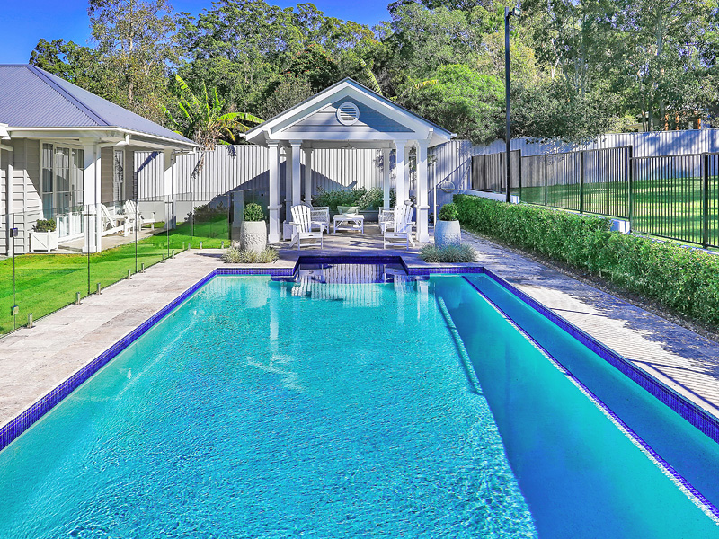 Inground swimming pool built by Bellevista Pools - Image 48